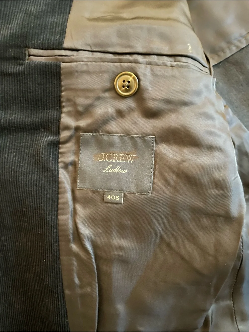 J. CREW Ludlow Slim-fit suit jacket in Italian navy corduroy Size 40 S CL278